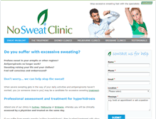 Tablet Screenshot of nosweatclinic.com.au